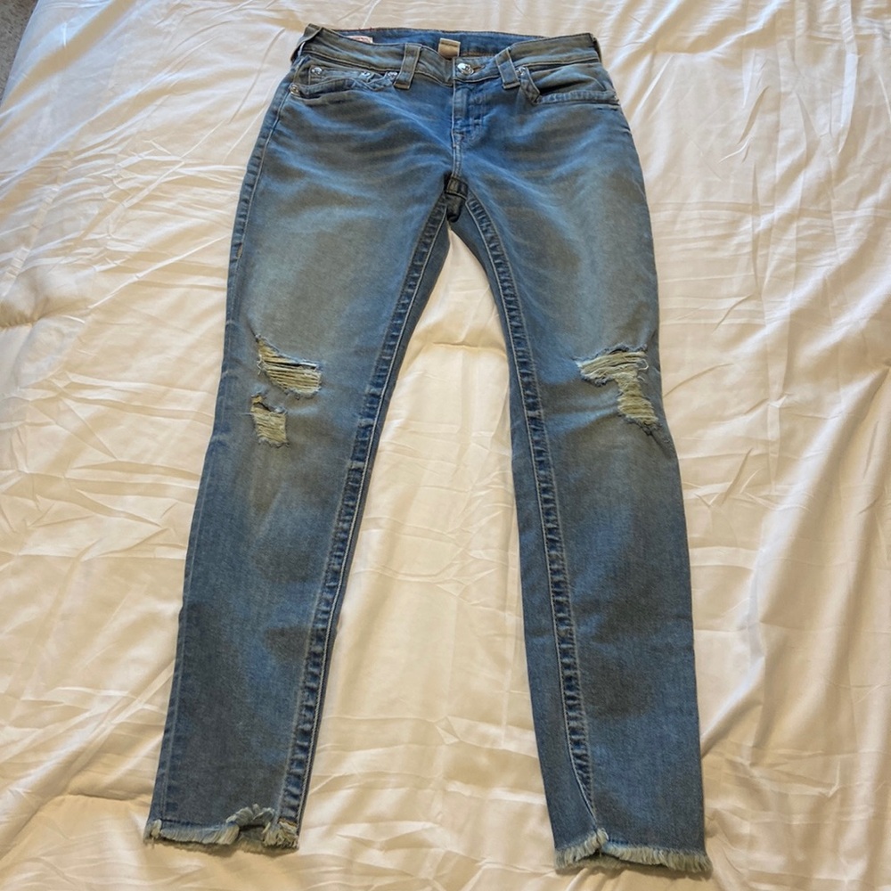 True Religion Womens Jennie Curvy Mid Rise Skinny Jean Size 28/6 nice condition - Picture 3 of 17